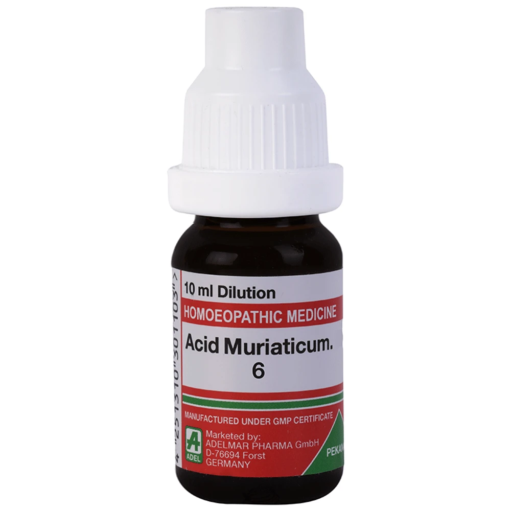 ADEL Acid Muriaticum Dilution 6 bottle of 10 ml Dilution