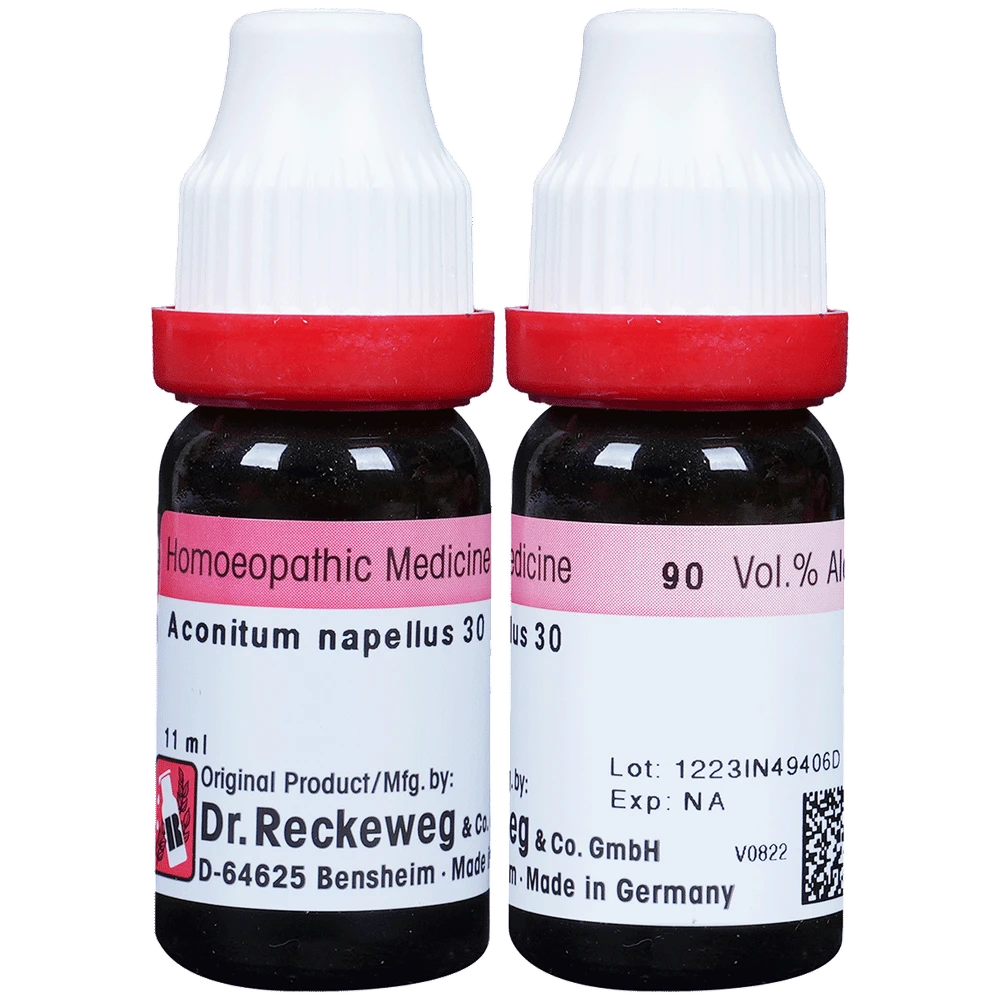 Dr. Reckeweg Aconitum Napellus Dilution 30 CH bottle of 11 ml Dilution