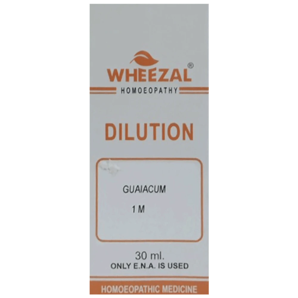 Wheezal Guaiacum Dilution 1M bottle of 30 ml Dilution