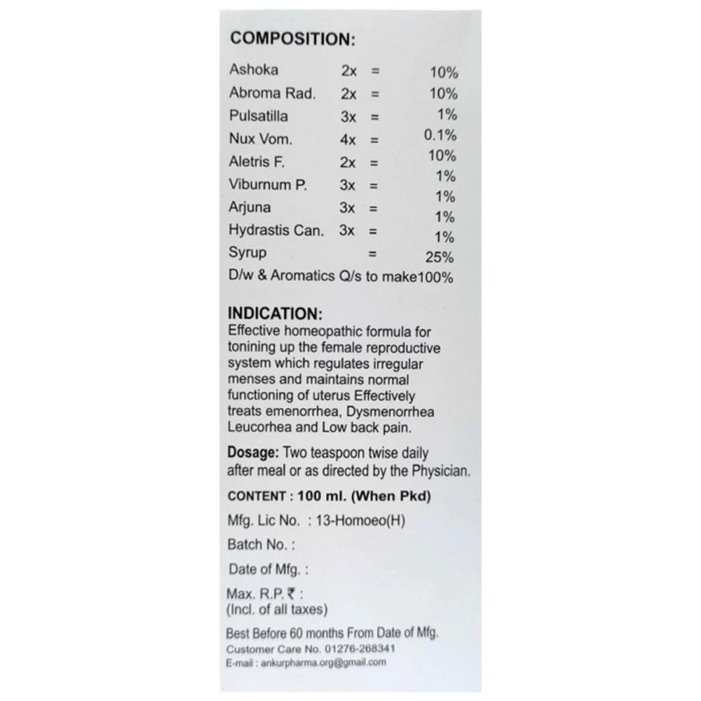 Ankur Fema Fort Syrup bottle of 100 ml Syrup