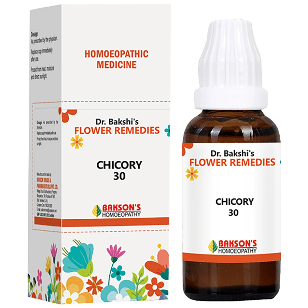 BAKSON Dr. Bakshi's Bach Flower Chicory 30 CH bottle of 100 ml Drop