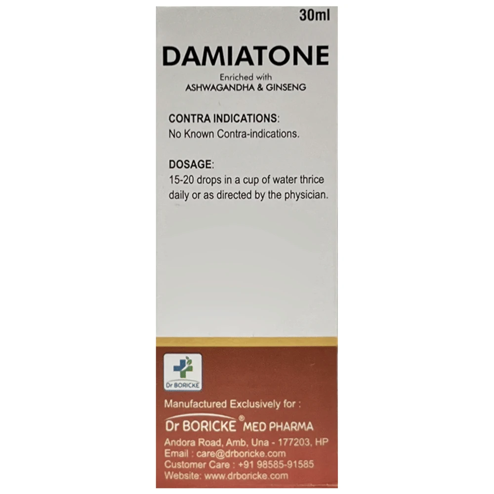 Dr Boricke Damiatone Oral Drops bottle of 30 ml Oral Drops