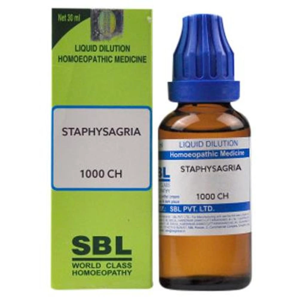 SBL Staphysagria Dilution 1000 CH bottle of 30 ml Dilution SBL Staphysagria Dilution 1000 CH bottle of 30 ml Dilution