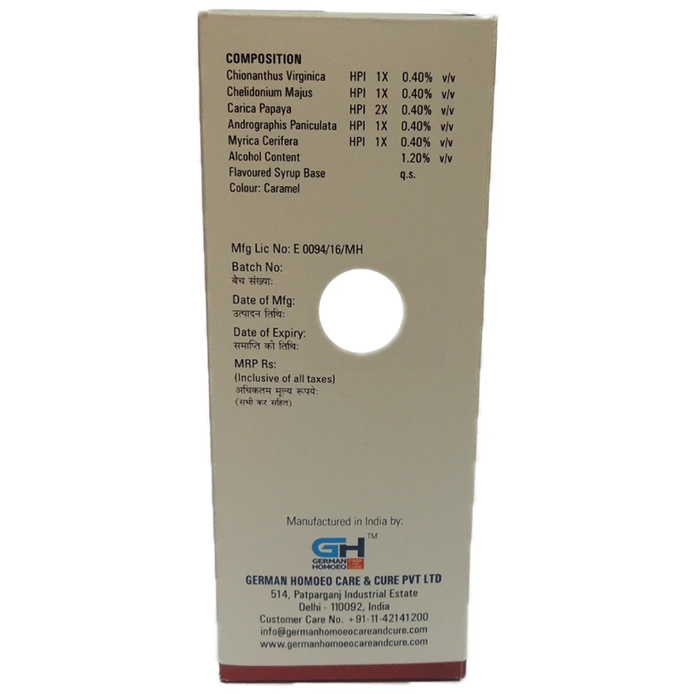 German's Hepar Care and Cure Syrup bottle of 200 ml Syrup