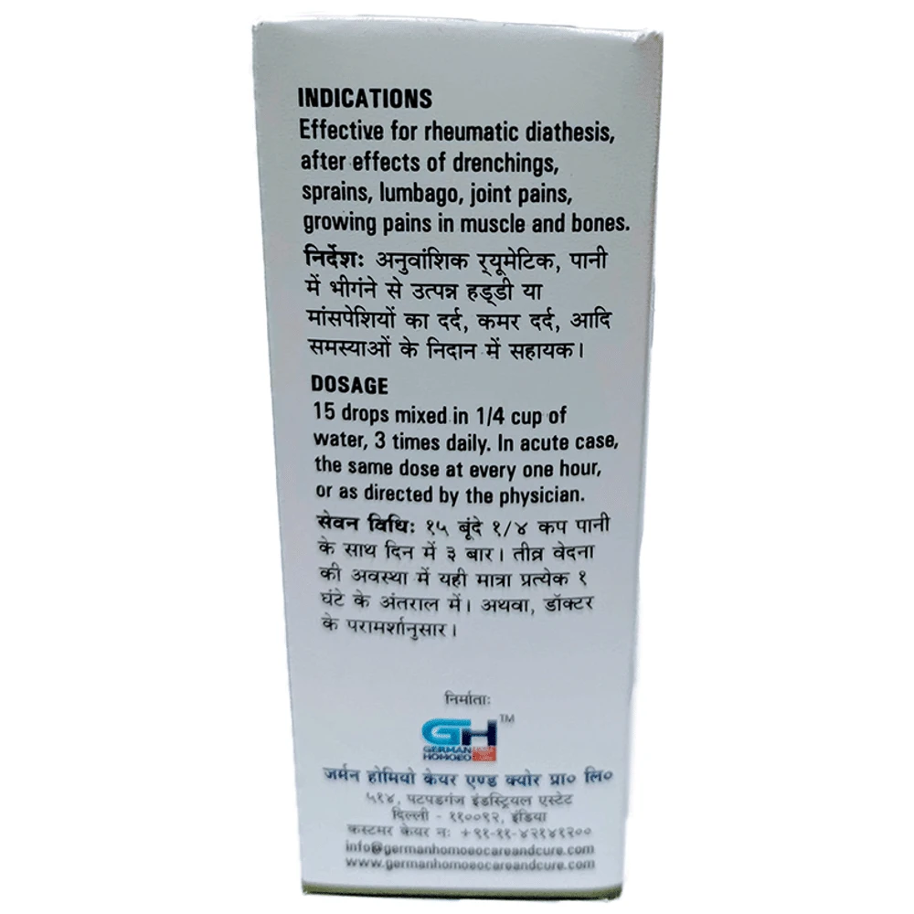 German's Rheumatic Care and Cure Drop bottle of 30 ml Drop