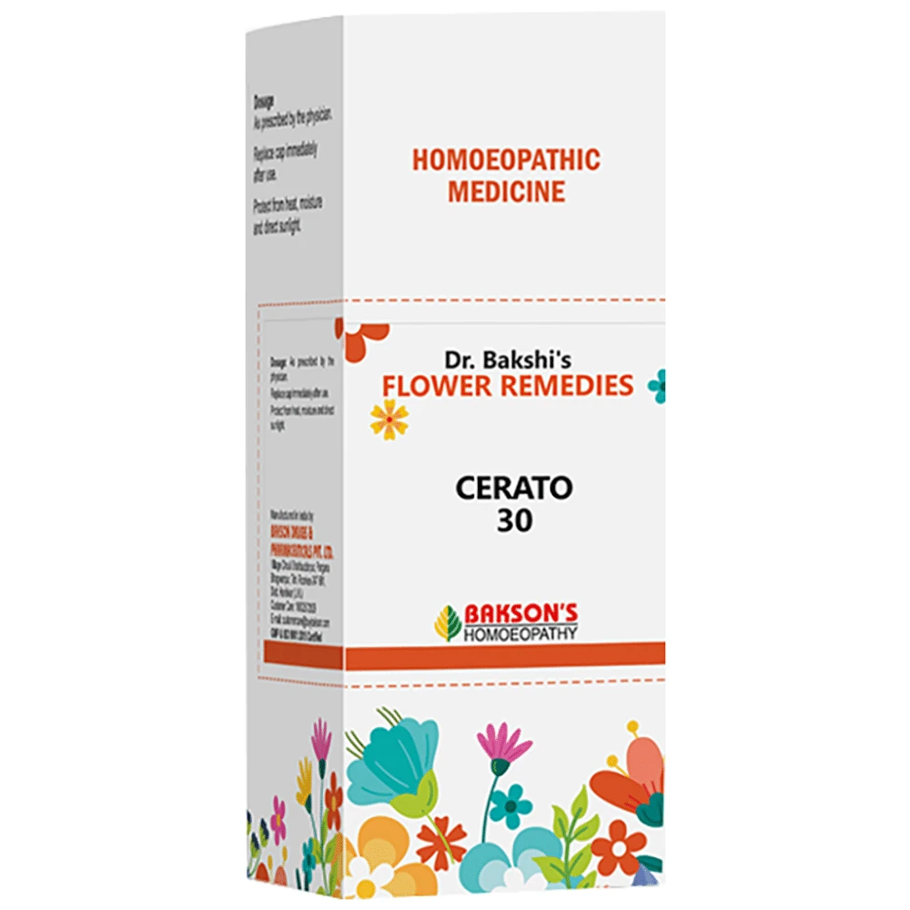 BAKSON Dr. Bakshi's Bach Flower Cerato 30 CH bottle of 100 ml Drop