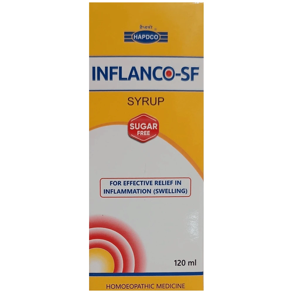 Hapdco Inflanco-SF Syrup Sugar Free bottle of 120 ml Syrup