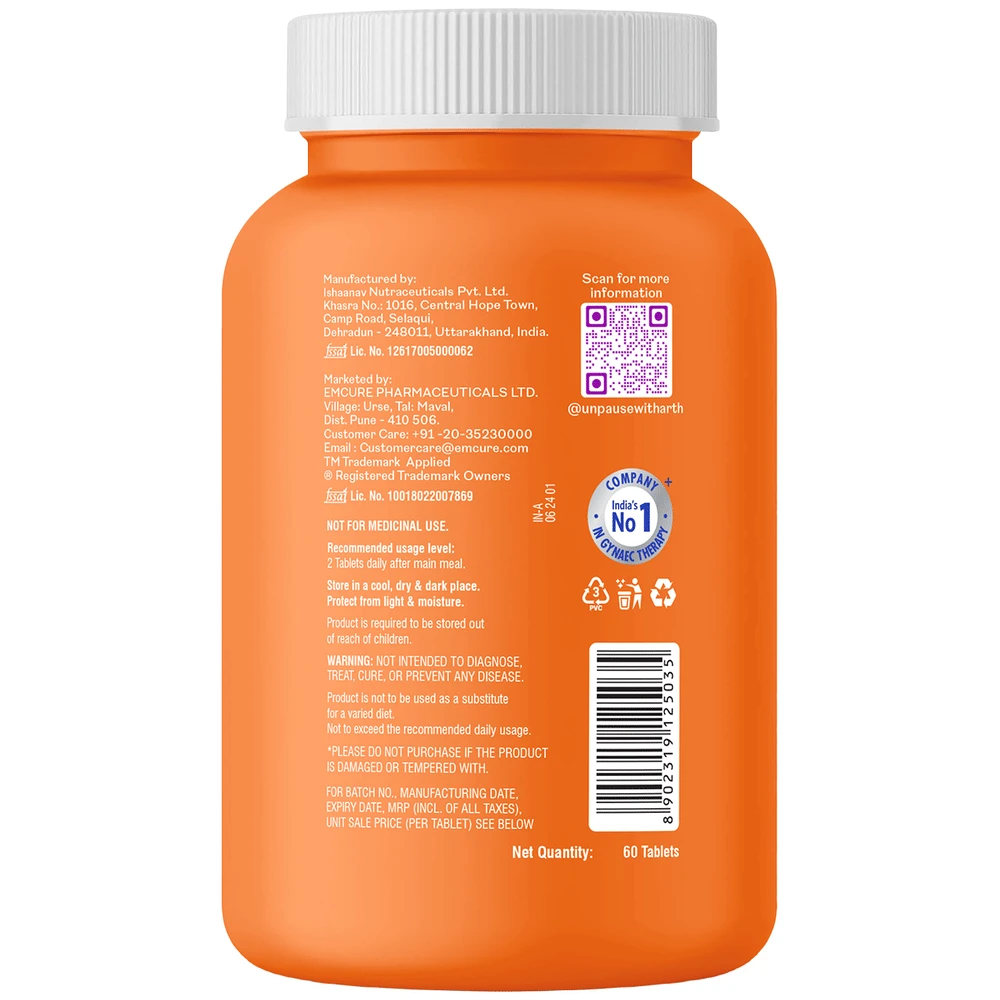 Arth Bone Health Support Tablet | Coral Calcium and Vitamin D3 for Strong Bones bottle of 60 tablets