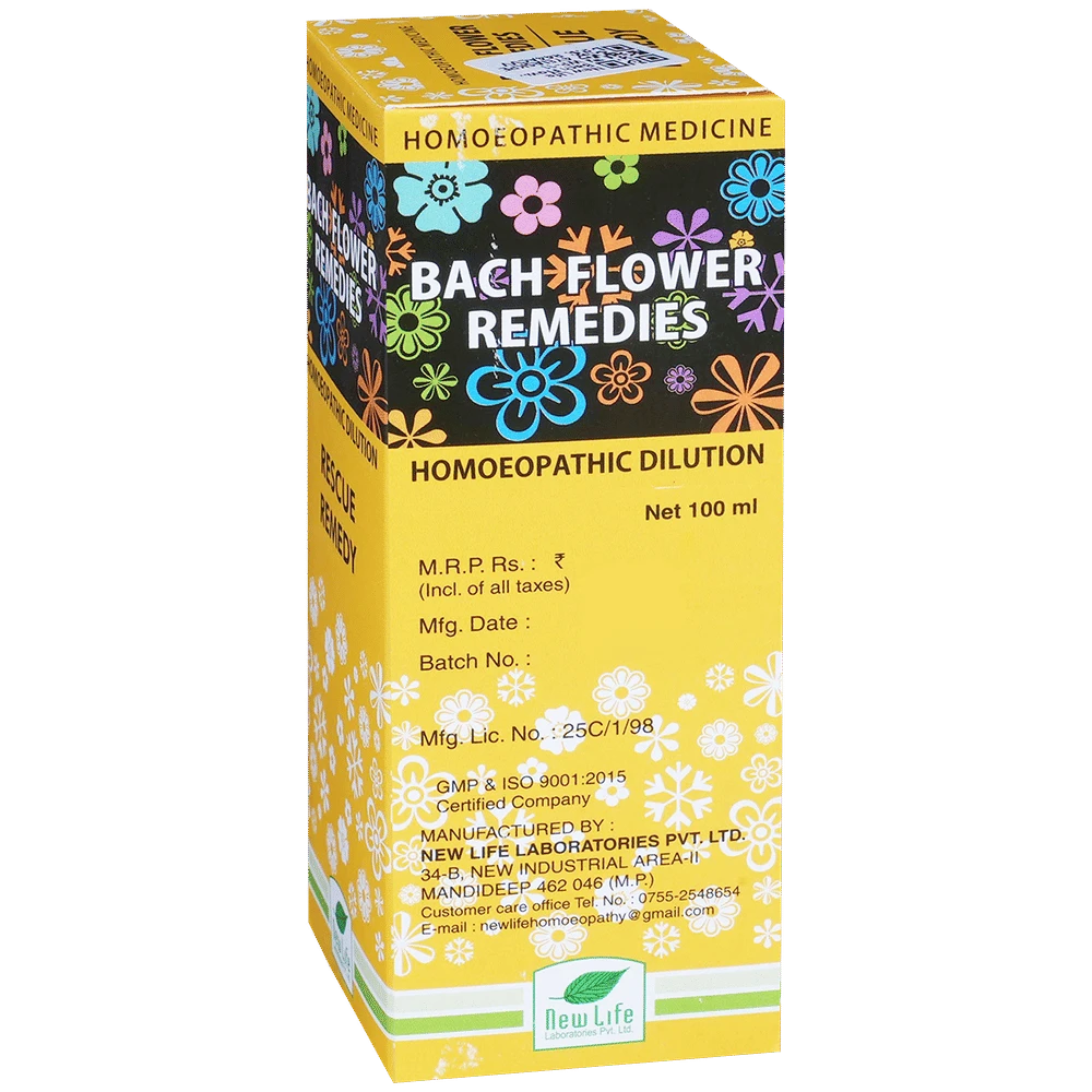 New Life Bach Flower Rescue Remedy 30 bottle of 100 ml Dilution