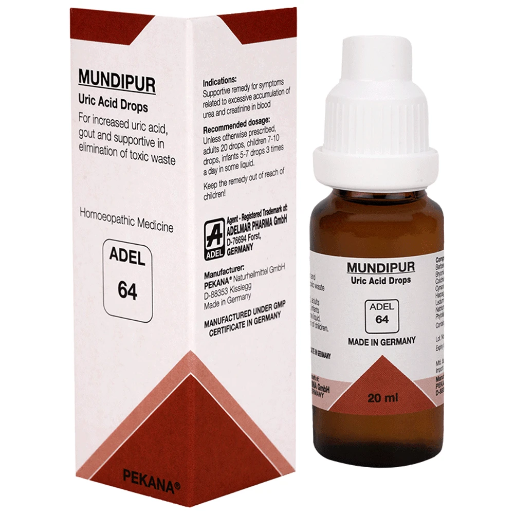 ADEL 64 Mundipur Uric Acid Drop bottle of 20 ml Drop