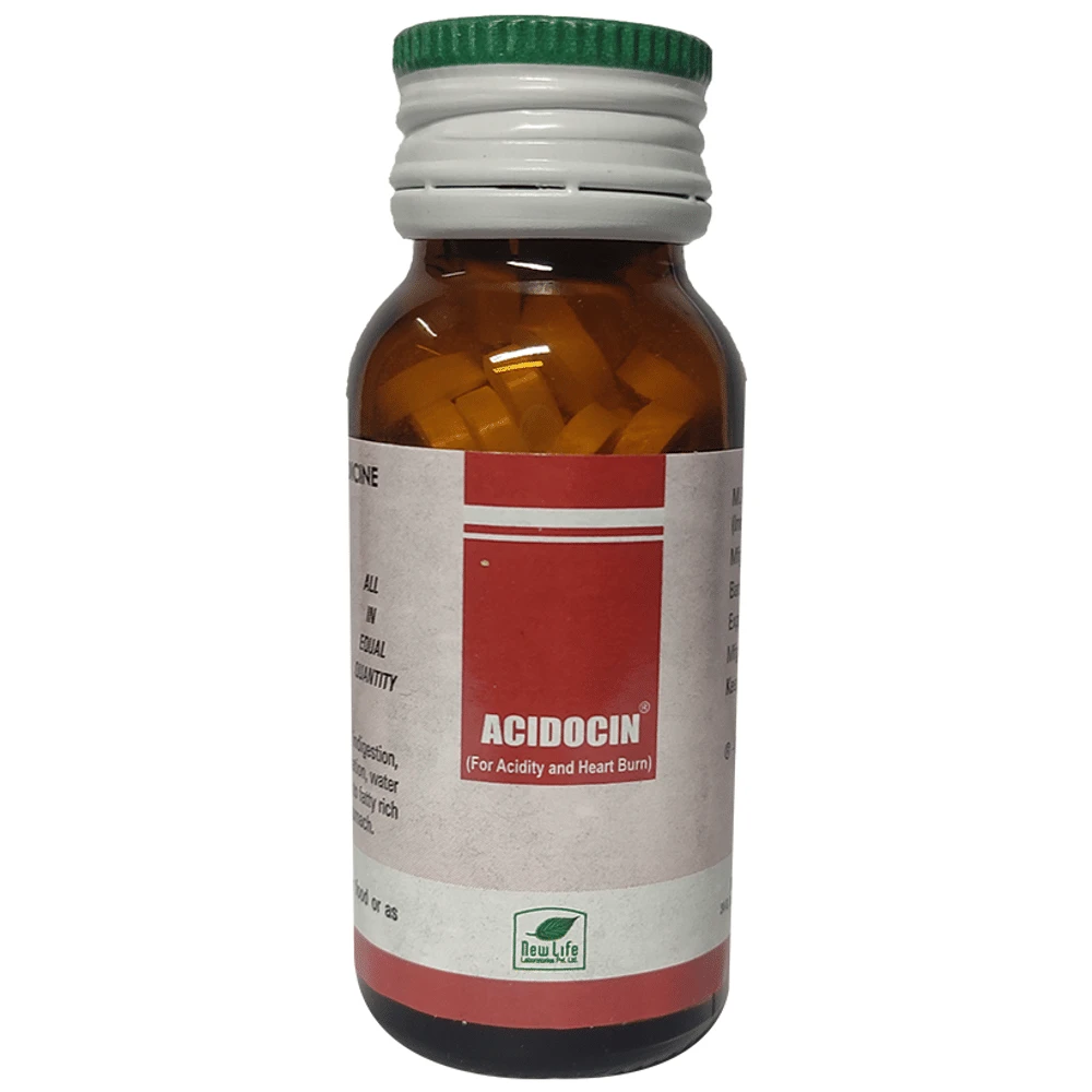 New Life Acidocin Tablet bottle of 25 gm Tablet New Life Acidocin Tablet bottle of 25 gm Tablet