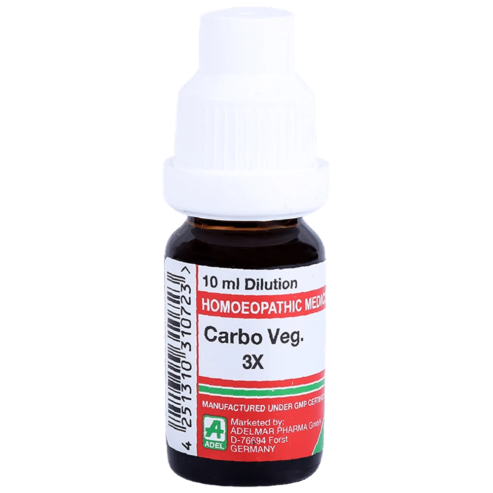 ADEL Carbo Veg Dilution 3X bottle of 10 ml Dilution
