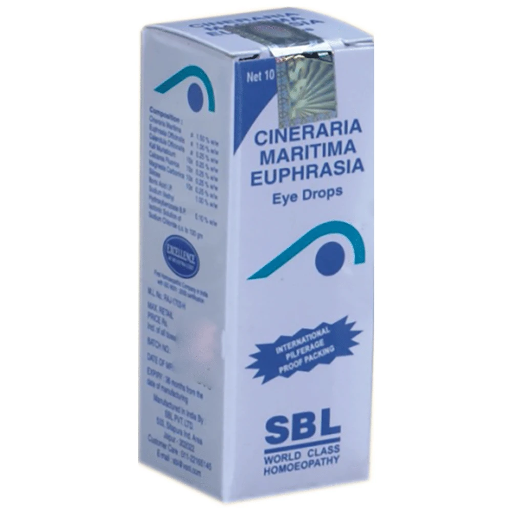 SBL Cineraria Maritima Euphrasia Eye Drop | For Eye Care bottle of 10 ml Eye Drop