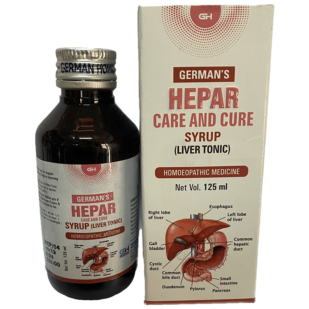 German's Hepar Care and Cure Syrup bottle of 125 ml Syrup