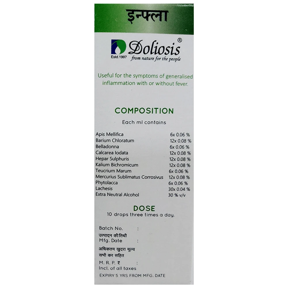 Doliosis D95	Infla Liquid Complex bottle of 30 ml Oral Drops