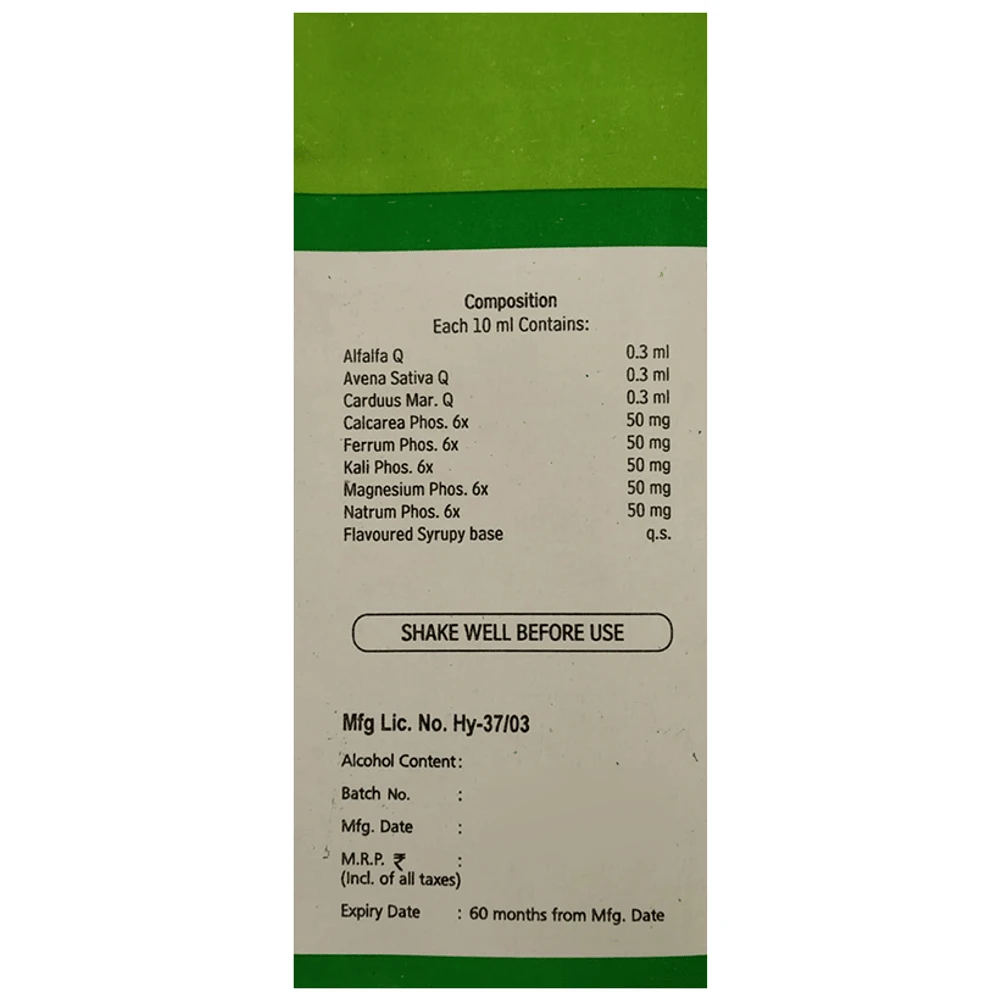 Fr Muller Biochemic Tonic Syrup bottle of 450 ml Syrup