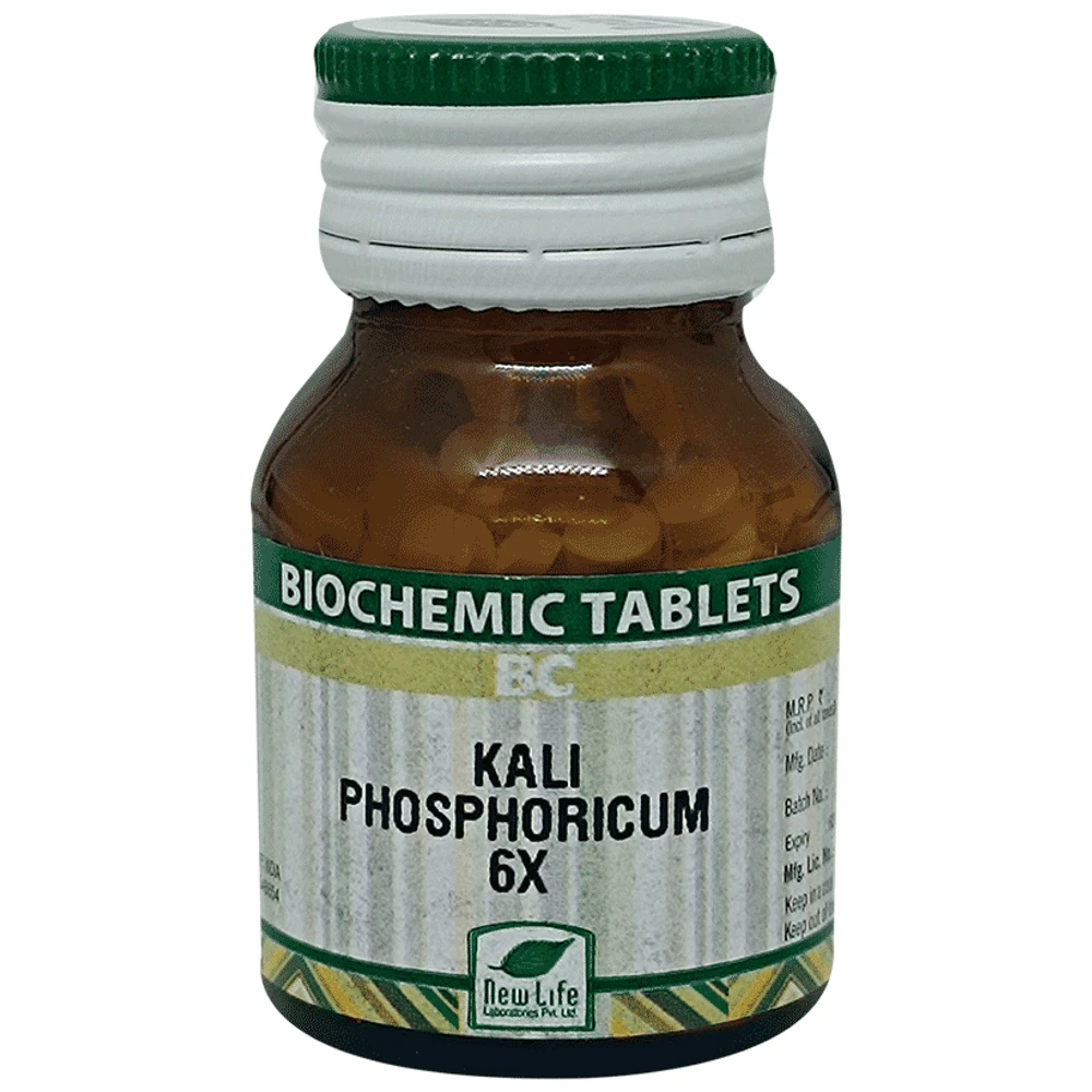 New Life Kali Phosphoricum Biochemic Tablet 6X bottle of 25 biochemic tablets New Life Kali Phosphoricum Biochemic Tablet 6X bottle of 25 biochemic tablets
