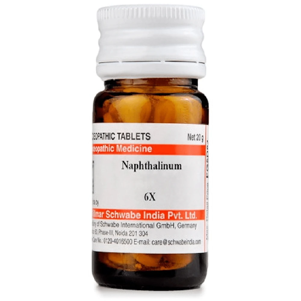 Dr Willmar Schwabe India Naphthalinum Trituration Tablet 6X bottle of 20 gm Trituration Tablet
