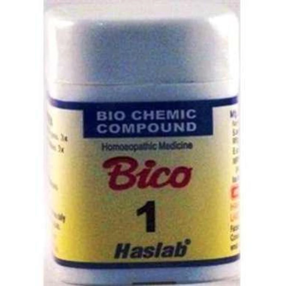 Haslab Bico 1 Biochemic Compound Tablet bottle of 20 gm Tablet Haslab Bico 1 Biochemic Compound Tablet bottle of 20 gm Tablet