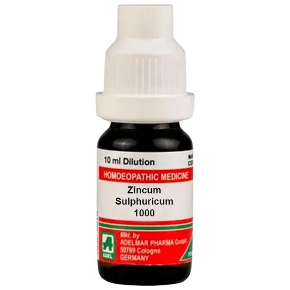 ADEL Zincum Sulphuricum Dilution 1000 bottle of 10 ml Dilution ADEL Zincum Sulphuricum Dilution 1000 bottle of 10 ml Dilution