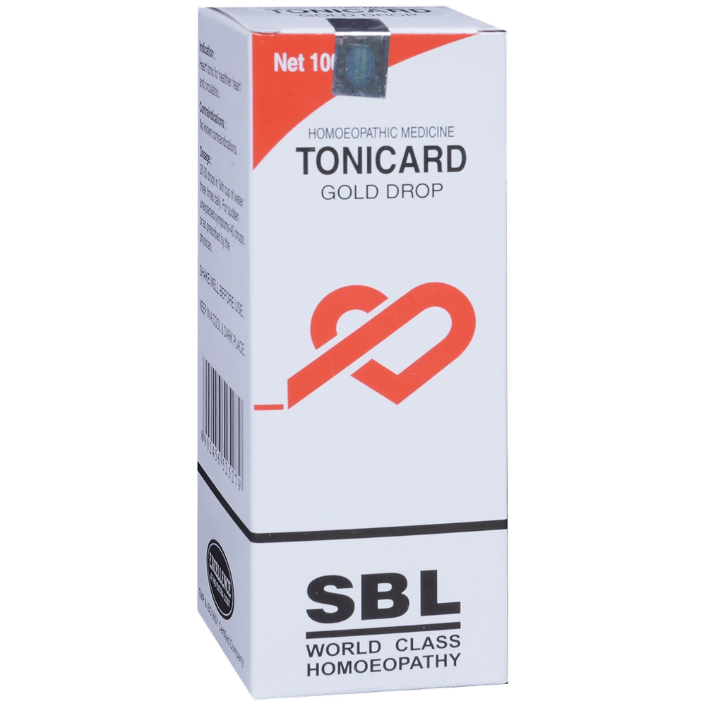 SBL Tonicard Gold Drop Homeopathic Medicine bottle of 100 ml Drop