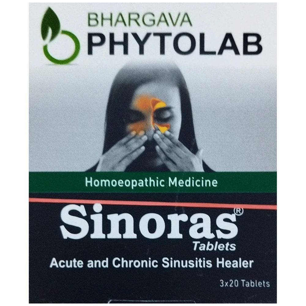 Bhargava Sinoras Tablet bottle of 60 tablets Bhargava Sinoras Tablet bottle of 60 tablets
