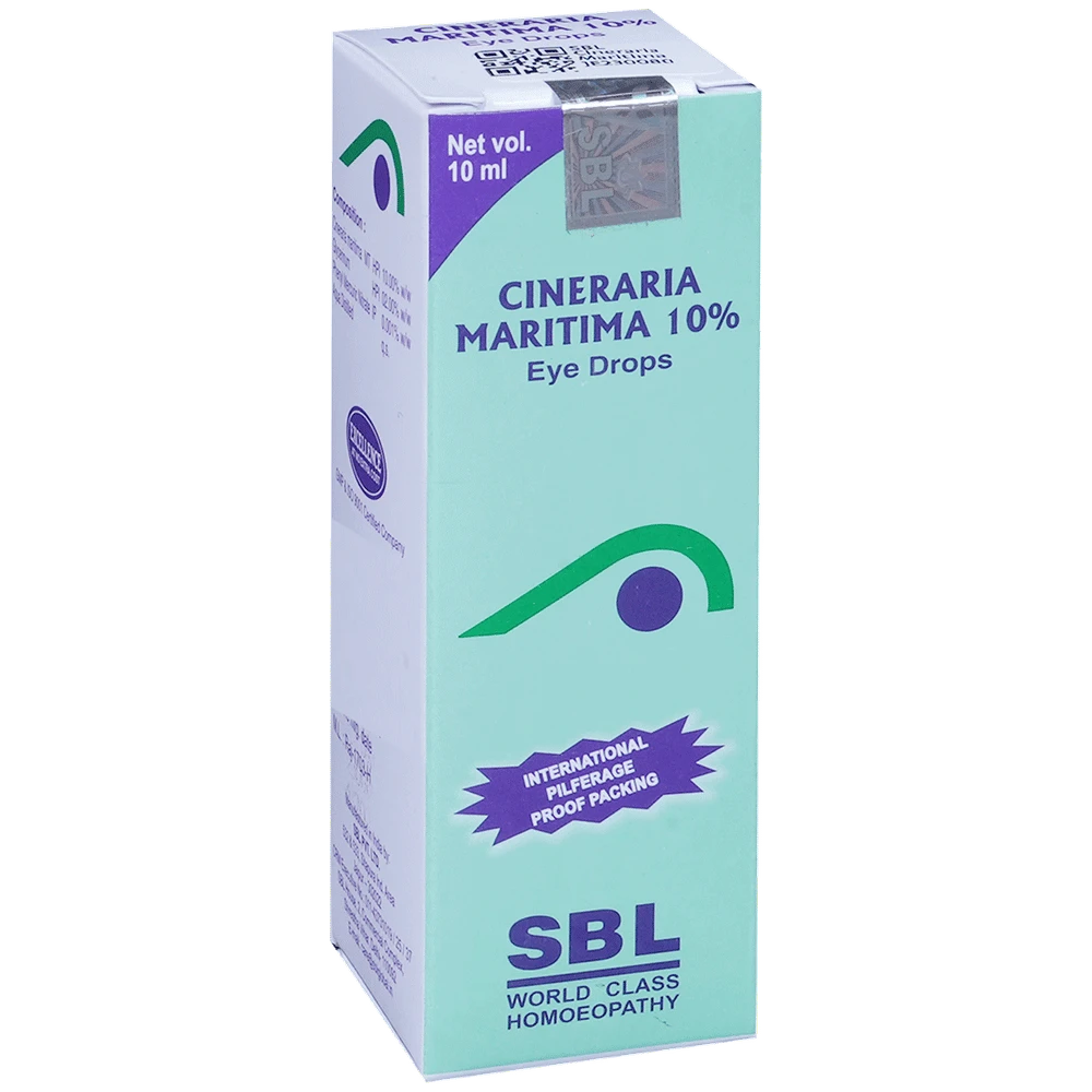 SBL Cineraria Maritima 10% Eye Drop | For Clouding of Vision, Haziness & Eye Care bottle of 10 ml Eye Drop
