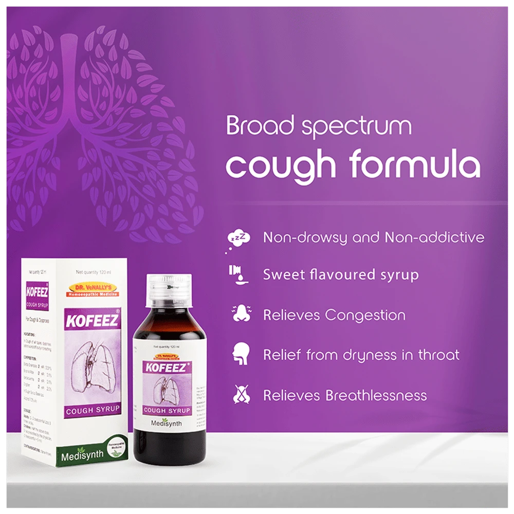 Medisynth Kofeez Cough Syrup bottle of 120 ml Syrup