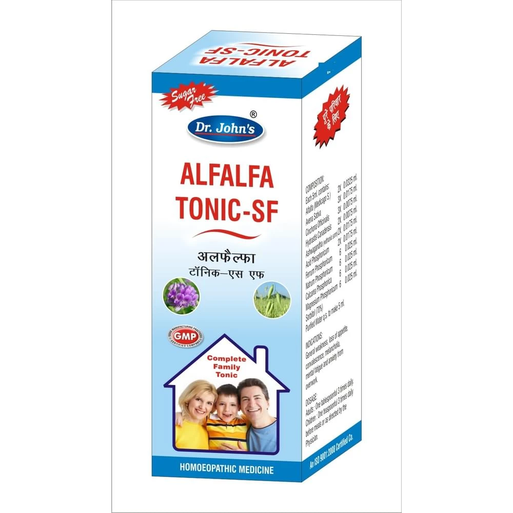 Dr. Johns Alfalfa Tonic-SF Sugar Free bottle of 120 ml Tonic