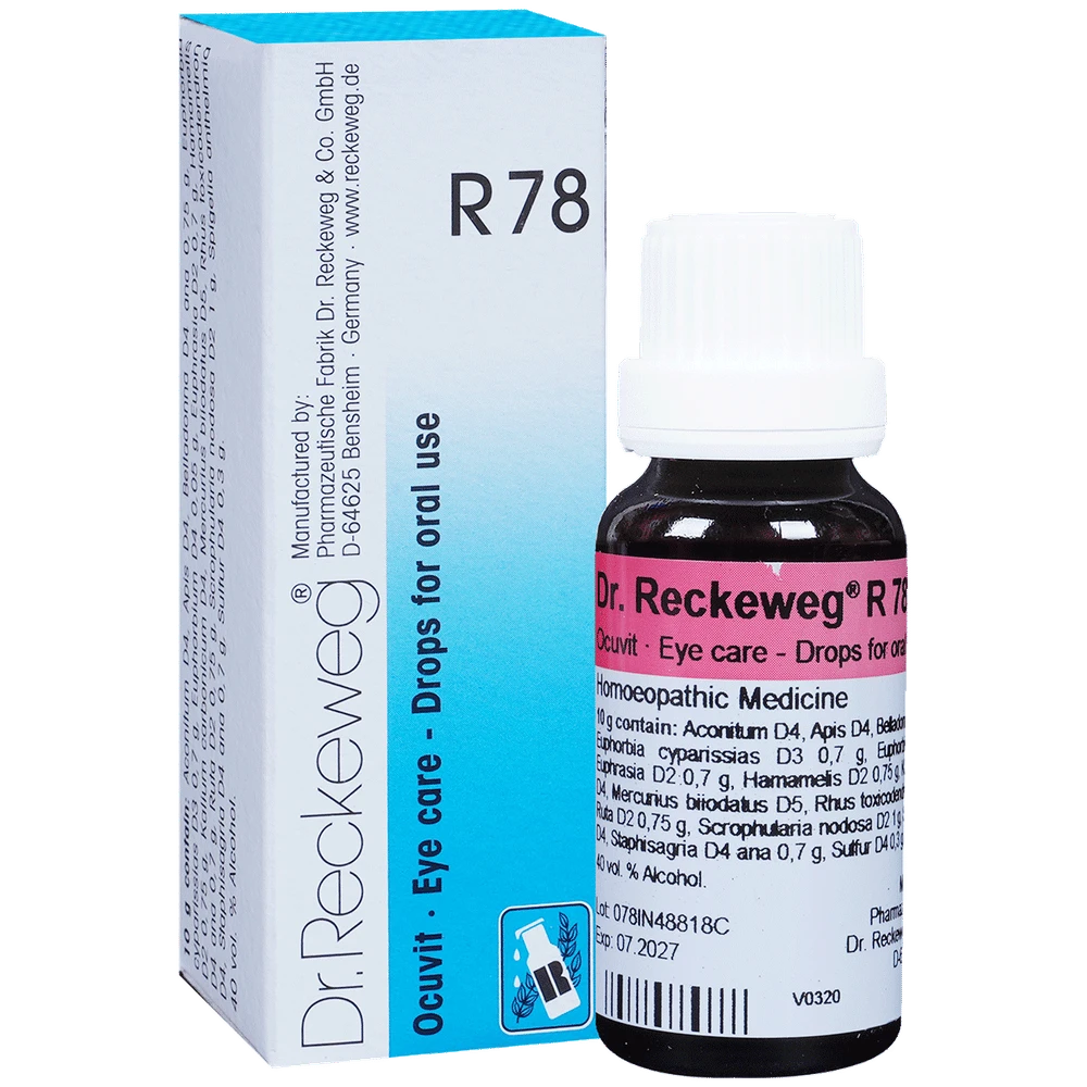Dr. Reckeweg R78 Eye Care Drop | For Eye Care bottle of 22 ml Drop Dr. Reckeweg R78 Eye Care Drop | For Eye Care bottle of 22 ml Drop