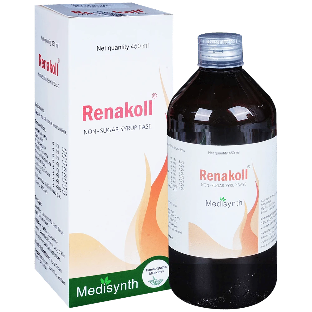 Medisynth Renakoll Non-Sugar Syrup bottle of 450 ml Syrup