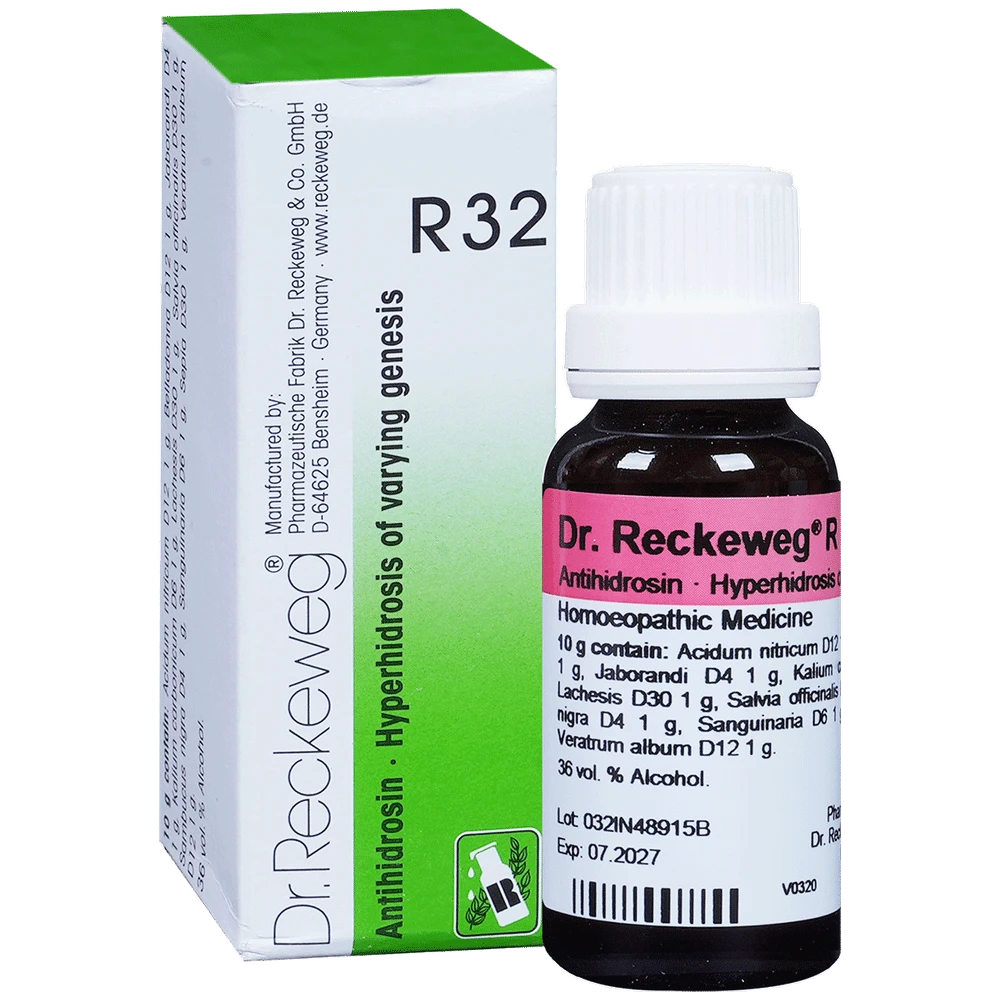 Dr. Reckeweg R32 Excessive Perspiration Drop bottle of 22 ml Drop