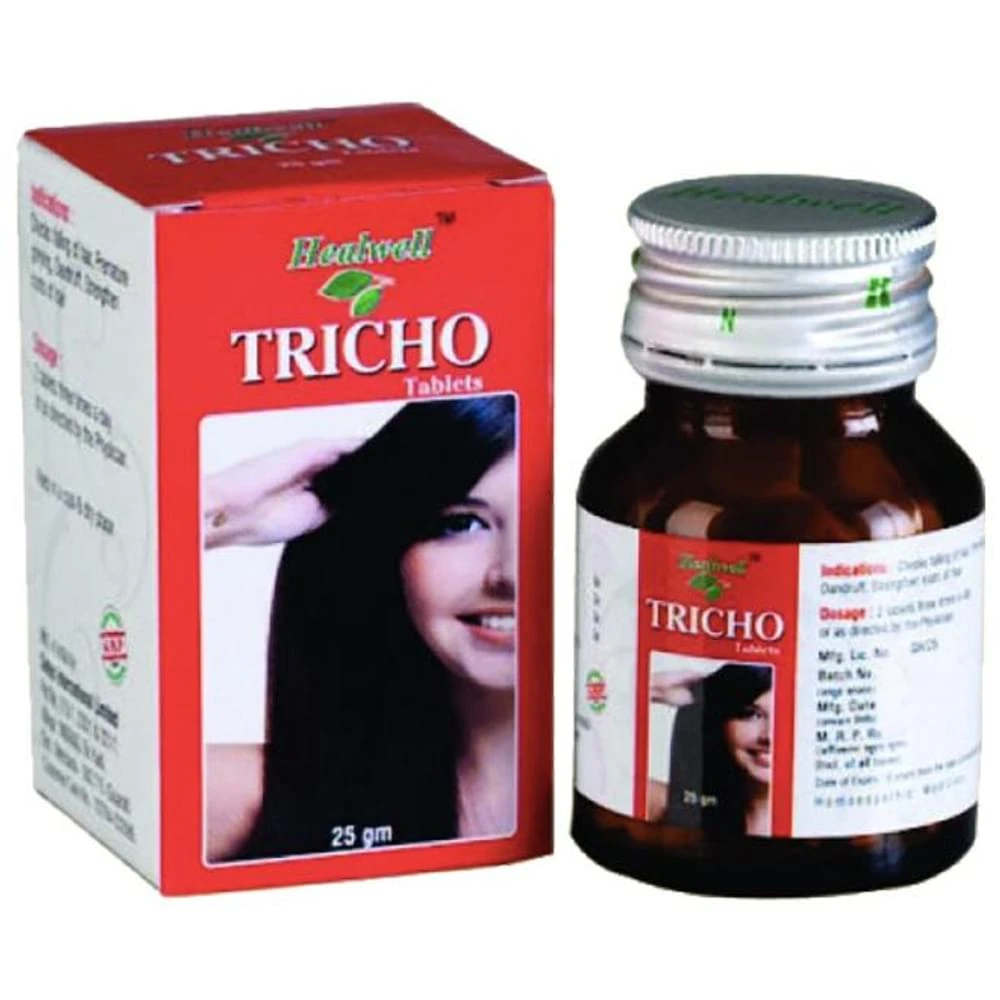 Healwell Tricho Tablet bottle of 25 gm Tablet
