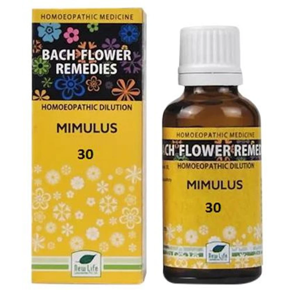 New Life Bach Flower Mimulus 30 bottle of 30 ml Dilution