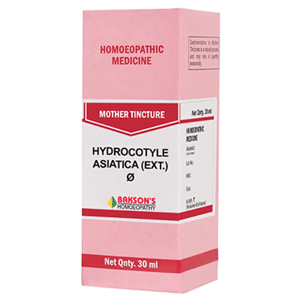 Bakson's Homeopathy Hydrocotyle Asiatica (Ext.) Mother Tincture Q bottle of 30 ml Mother Tincture
