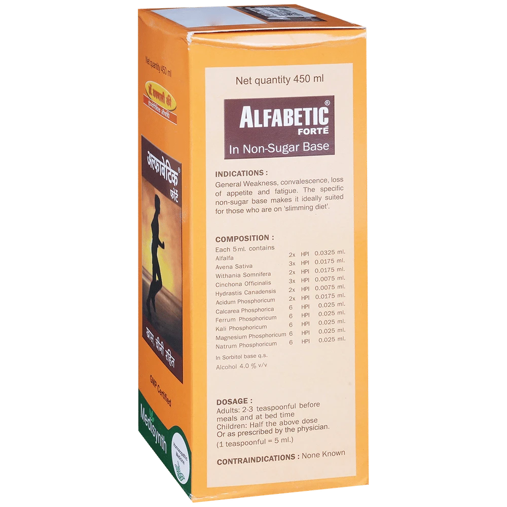 Medisynth Alfabetic Forte Tonic bottle of 450 ml Tonic