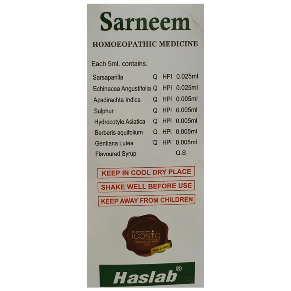 Haslab Sarneem Syrup bottle of 450 ml Syrup