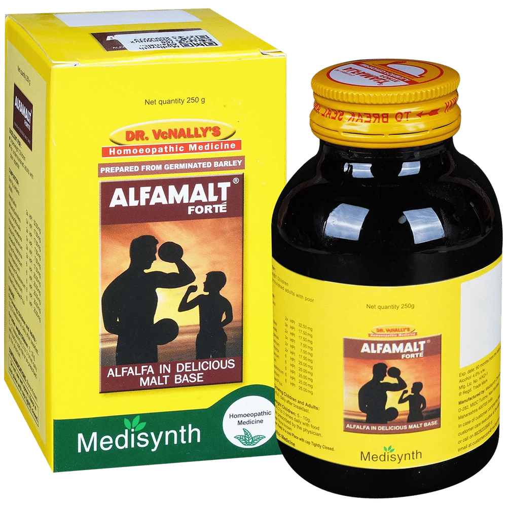 Medisynth Alfamalt Forte Malt bottle of 250 gm Paste