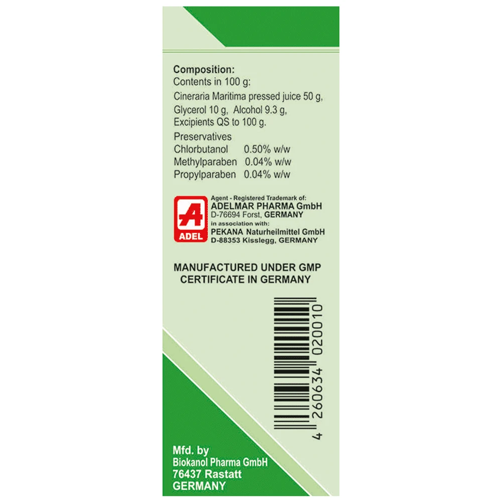 Adel Cineraria Maritima Eye Drop bottle of 11 ml Drop