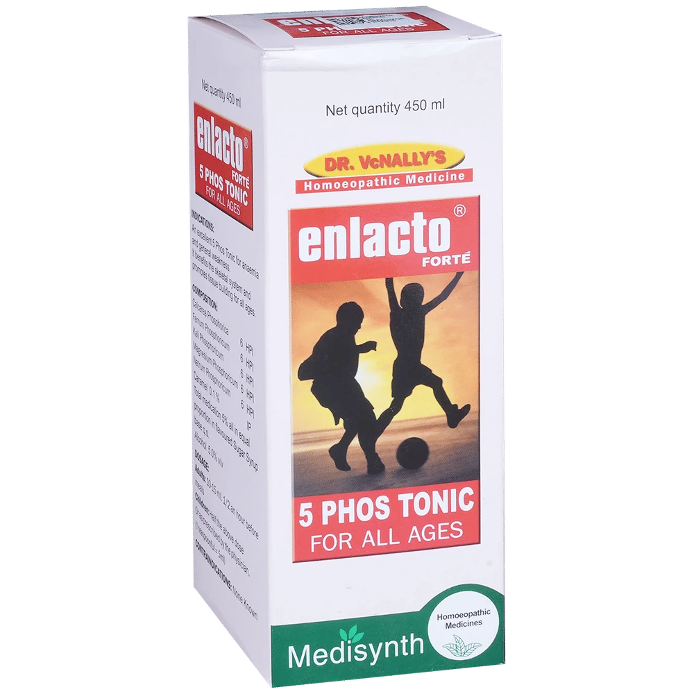 Medisynth Enlacto Forte 5 Phos Tonic bottle of 450 ml Tonic