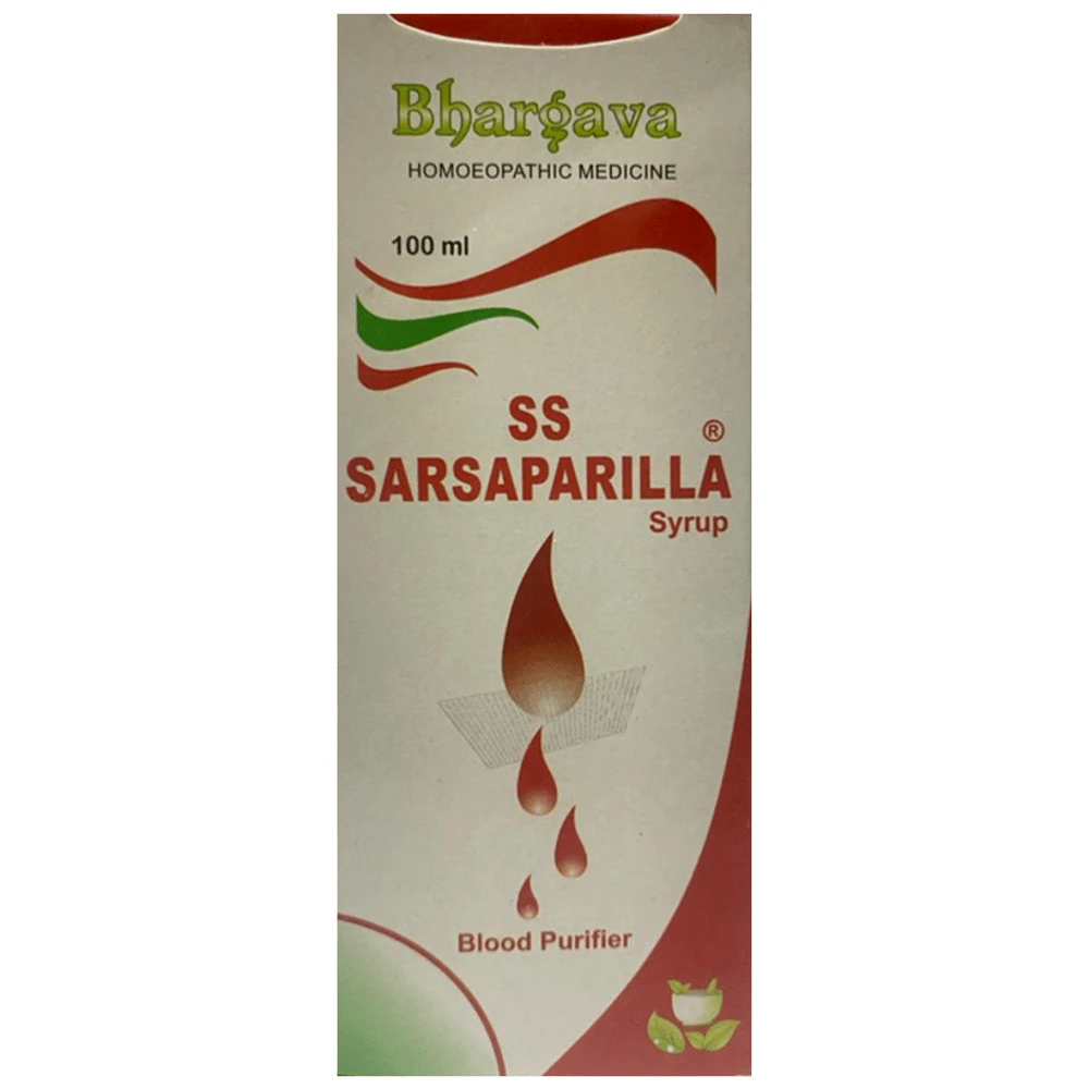 Bhargava S S Sarsaparilla Syrup bottle of 100 ml Syrup Bhargava S S Sarsaparilla Syrup bottle of 100 ml Syrup