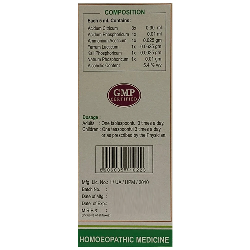 Wheezal Haemorex Iron Tonic bottle of 450 ml Tonic