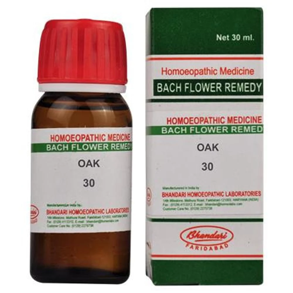 Bhandari Bach Flower Oak 30 bottle of 30 ml Dilution