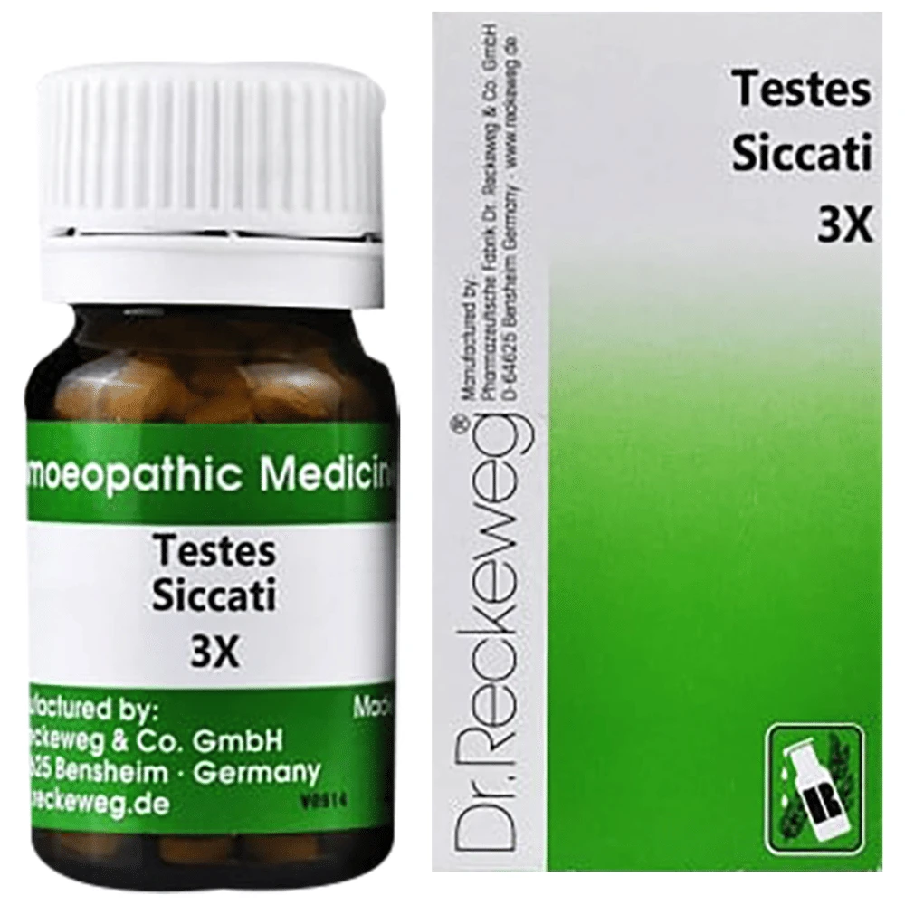 Dr. Reckeweg Testes Siccati Trituration Tablet 3X bottle of 20 gm Trituration Tablet
