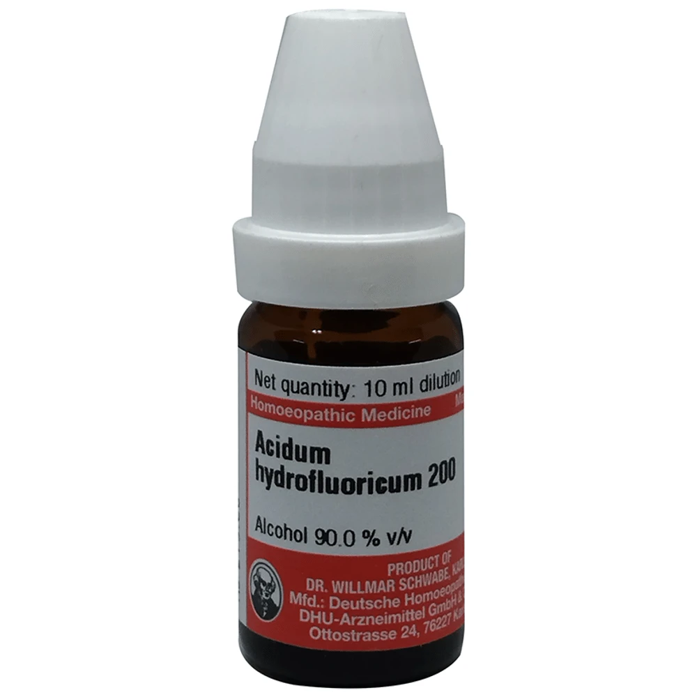 Dr Willmar Schwabe Germany Acidum Hydrofluoricum Dilution 200 bottle of 10 ml Dilution