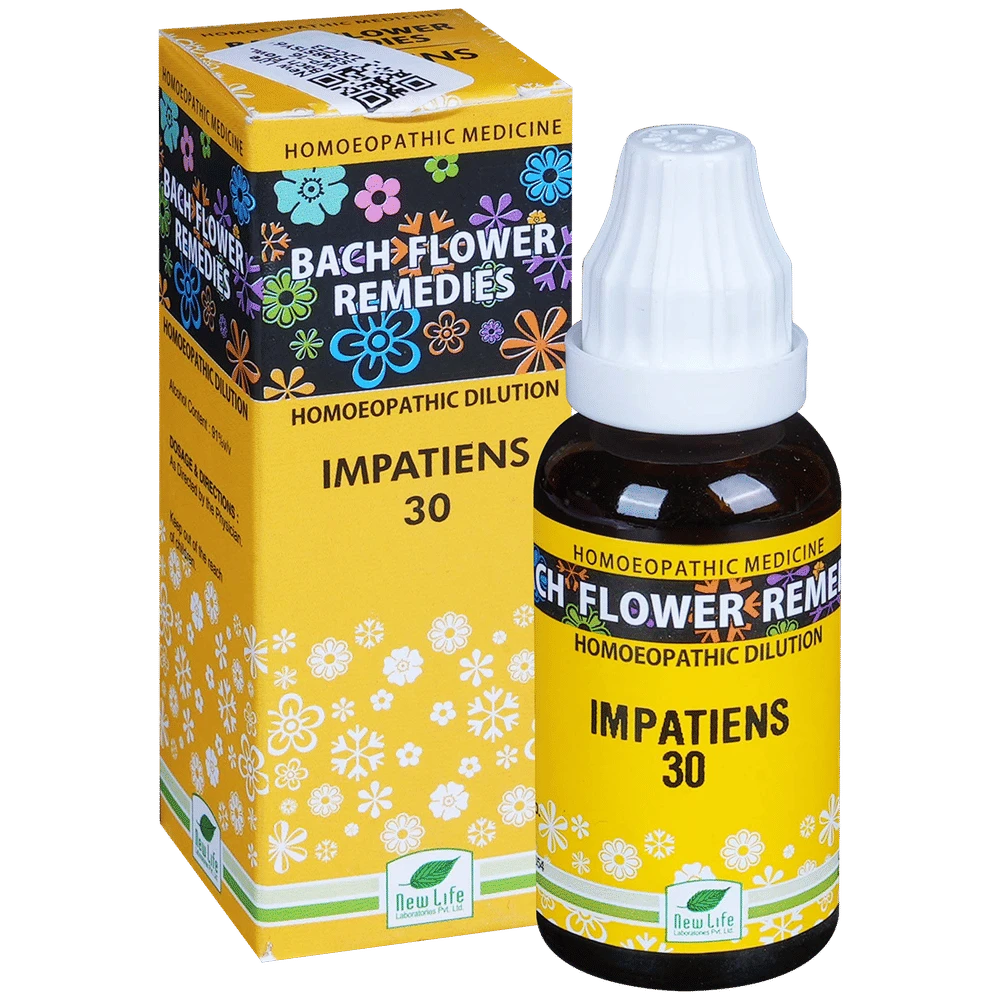 New Life Bach Flower Impatiens 30 bottle of 30 ml Dilution
