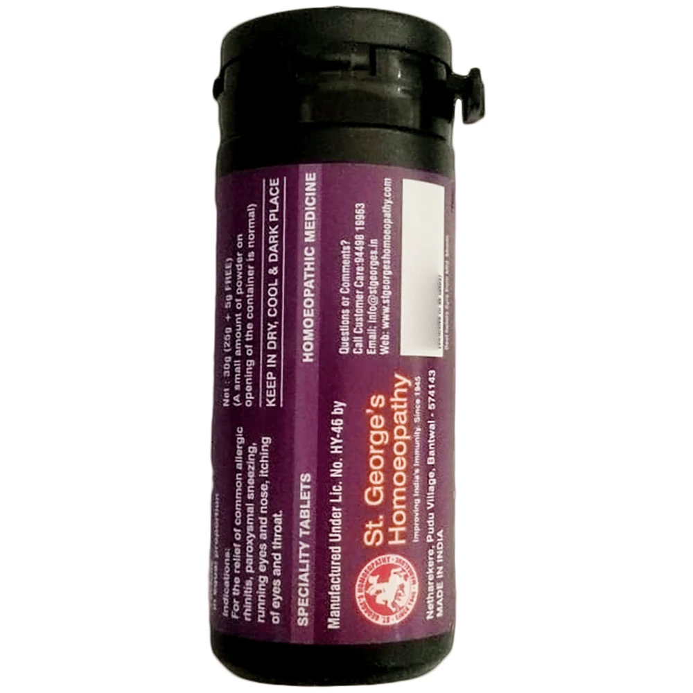 St. George‚Äôs Allergenol-C Tablet bottle of 30 gm Tablet