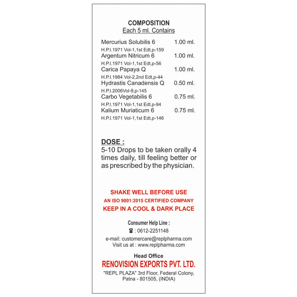 REPL Dr. Advice No.180 Ulcerin Drop bottle of 30 ml Drop