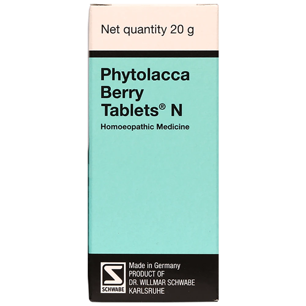 Dr Willmar Schwabe Germany Phytolacca Berry Tablet bottle of 20 gm Tablet