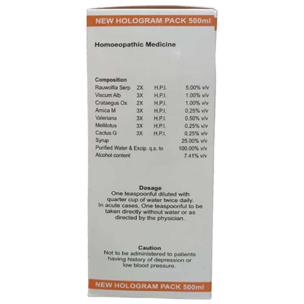 Dr. Wellmans Rauwolfia Forte Syrup bottle of 500 ml Syrup